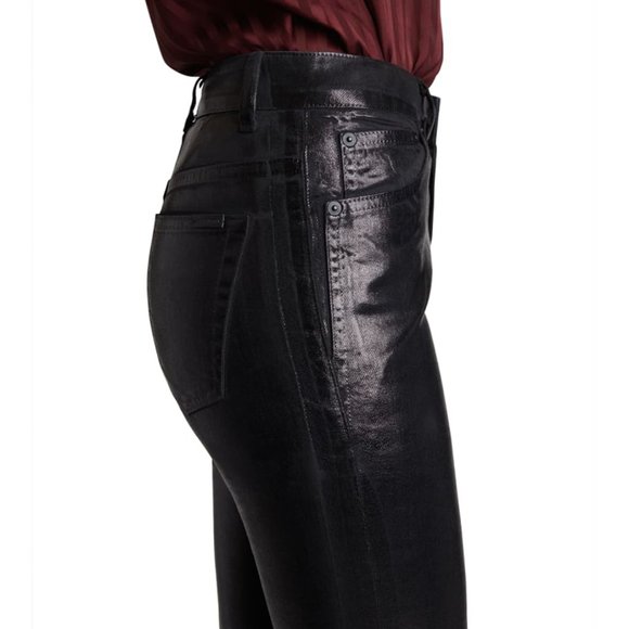 Saint Laurent  High Waisted Shiny Effect Jeans - Picture 4 of 16